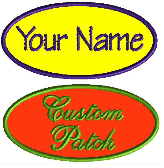 Custom Name Patch 4 x 1 Embroidered Iron on/Sew on Personalized