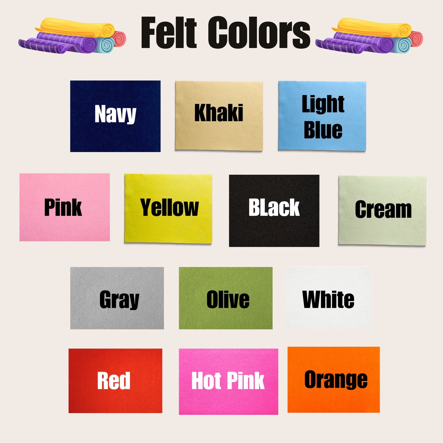 Name Patches with Felt Contour Border