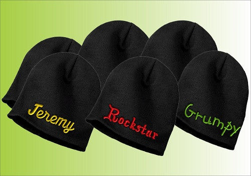 6 PK Custom Knit Caps