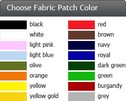 5 piece custom rocker patch set fabric colors
