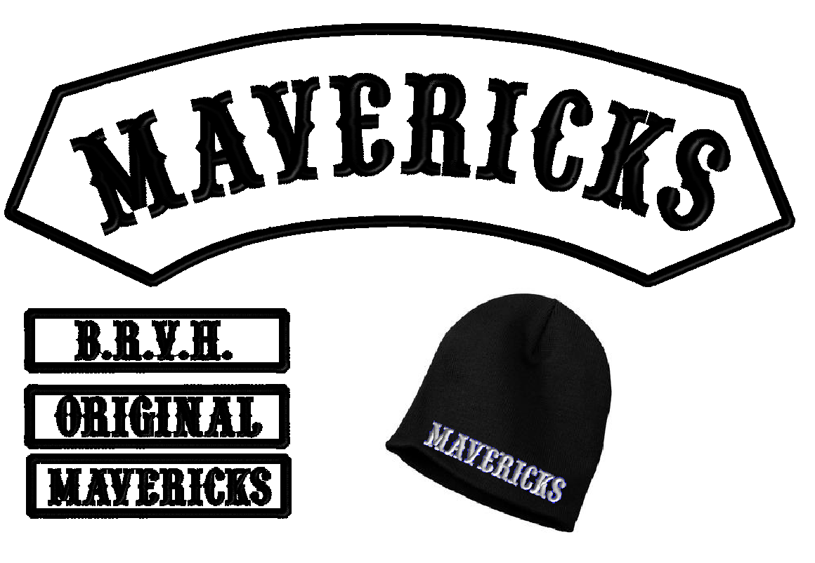 Mavericks * 4 Piece patch set with knit cap